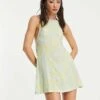 Free People In Control Mini Dress In Mint Green For Women