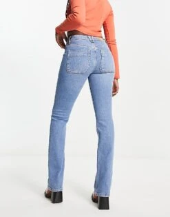 Free People Low Rise Slim Boot Cut Jean In Light Blue For Women Too Cool Blue