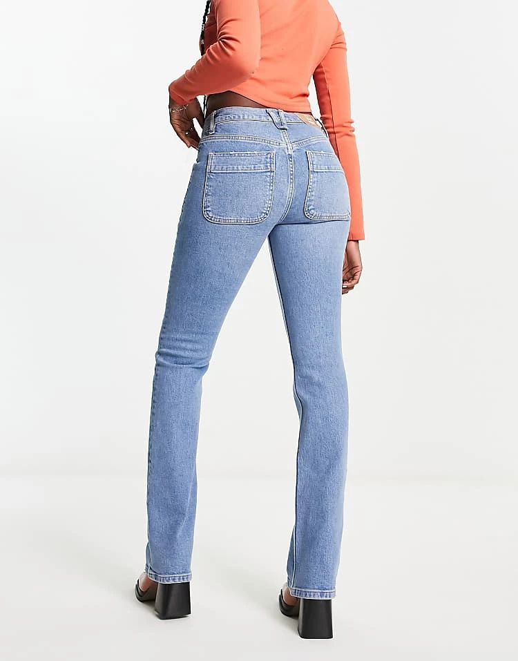 Free People Low Rise Slim Boot Cut Jean In Light Blue For Women Too Cool Blue