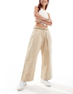 Free People Low-rise Barrel Jeans In Taupe For Women Croissant