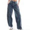 Free People Barrel Jeans In Indigo Blue For Women Beatrix Indigo