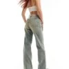 Free People Low-waist Wide Leg Jeans In Mid Blue For Women Candy Pop