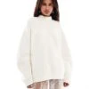 Free People High Neck Oversized Soft Jumper In Coconut Milk For Women