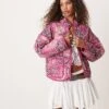 Free People Paisley Patchwork Quilted Jacket In Pink For Women Sweethearts