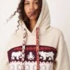 Free People Winter Intarsia Oversized Jumper In Multi For Women Bear Combo
