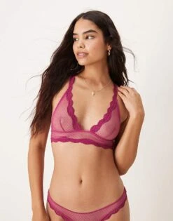 Free People Midweek Longline Bra Co-ord In Magenta For Women
