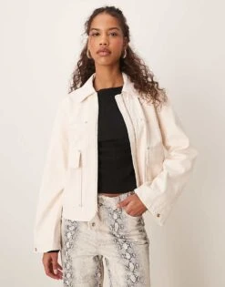 Free People Blair Faux Suede Jacket In Sea Salt For Women