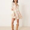Free People Sugar Crush Floral Print Floaty Mini Dress In Multi For Women Soft Combo