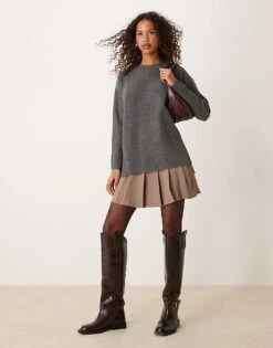 Free People Phoebe Pullover In Dark Grey For Women