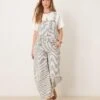 Free People Good Luck Striped Denim Overalls In Multi For Women Indigo Railroad