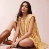 Free People Sundown Ditsy Print Smock Mini Dress In Yellow For Women Sunshine Combo