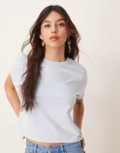 Free People Everyday Relaxed T-shirt In Ice Blue For Women