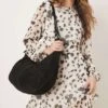 Free People Roma Suede Tote Bag In Black For Women