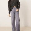 Free People Aster Straight Leg Jeans In Slate For Women