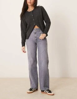 Free People Aster Straight Leg Jeans In Slate For Women
