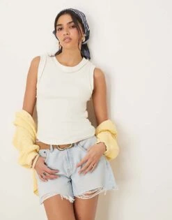 Free People Kate Tank Top In White For Women