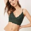 Free People Amina Lace Bralette In Pine Green For Women