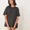 Free People Nina Oversized T-shirt In Black For Women